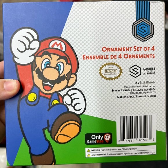 Super Mario four ornament set, NIB - Picture 3 of 3
